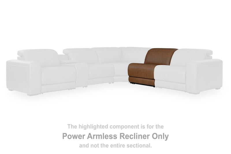 Magic Man Caramel Power Armless Recliner - PCU1070031
