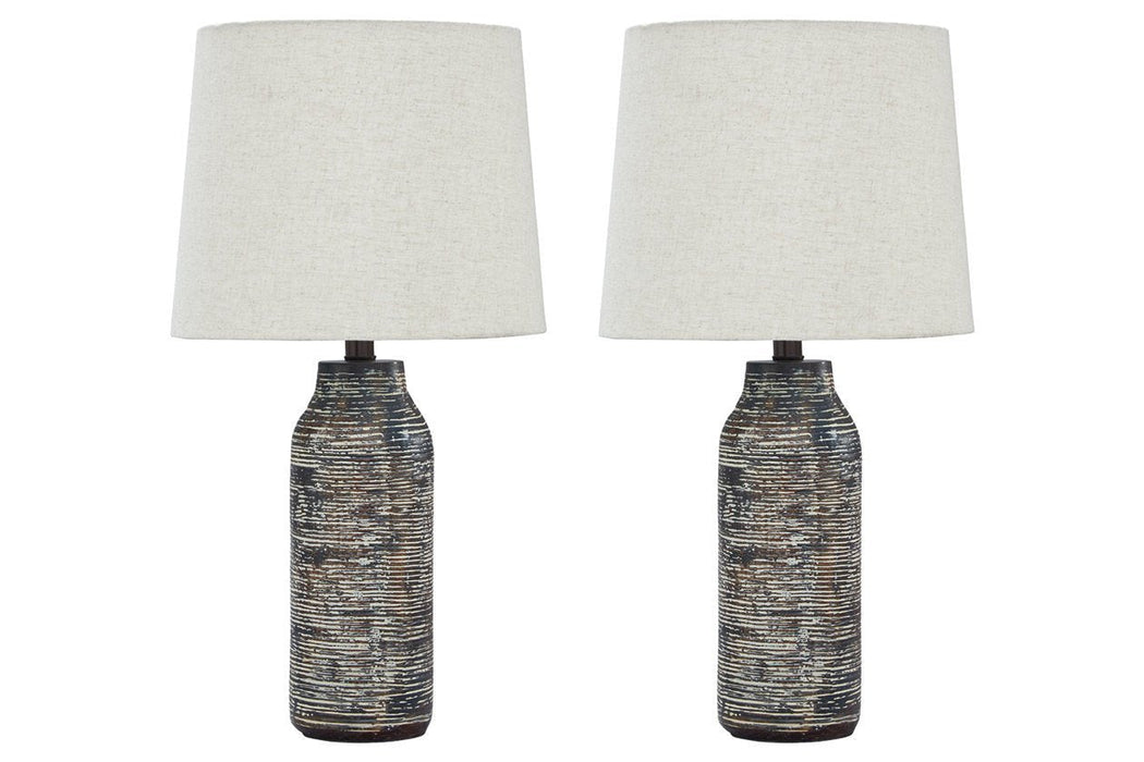 Mahima Black/White Table Lamp (Set of 2) - Gate FurnitureTable Lamp Pair