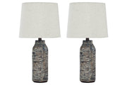 Mahima Black/White Table Lamp (Set of 2) - Lara FurnitureTable Lamp Pair