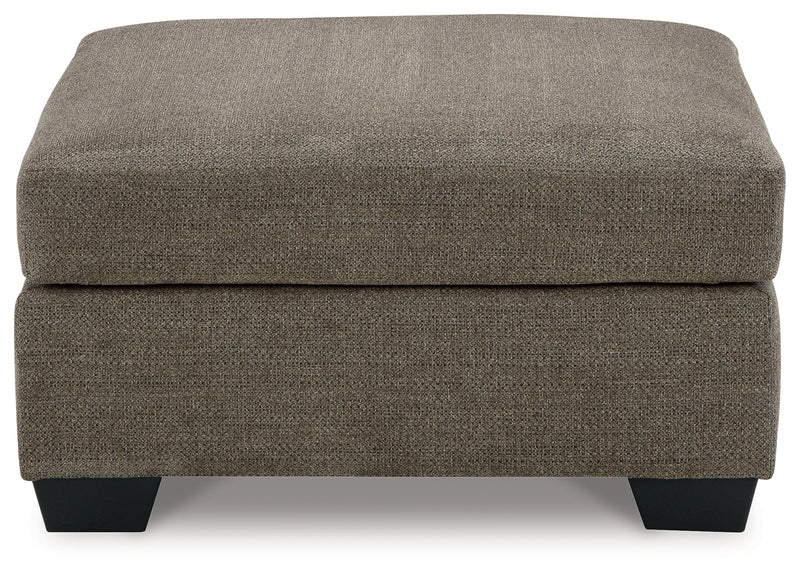 Mahoney Chocolate 2-Piece Sectional with Ottoman from Ashley - Lara Furniture