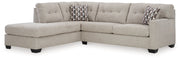 Mahoney Pebble 2-Piece Sectional with Ottoman from Ashley - Lara Furniture