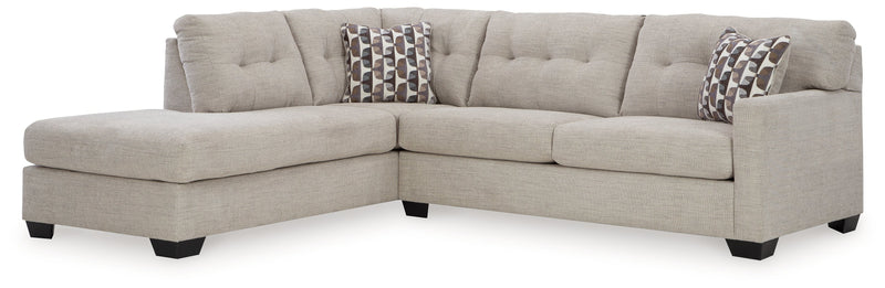 Mahoney Pebble 2-Piece Sectional with Ottoman from Ashley - Lara Furniture