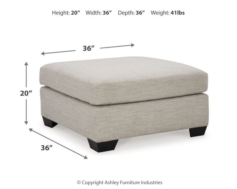Mahoney Pebble 2-Piece Sectional with Ottoman from Ashley - Lara Furniture