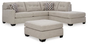 Mahoney Pebble 2-Piece Sectional with Ottoman from Ashley - Lara Furniture