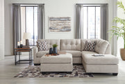Mahoney Pebble 2-Piece Sectional with Ottoman from Ashley - Lara Furniture