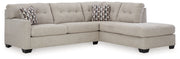 Mahoney Pebble 2-Piece Sectional with Ottoman from Ashley - Lara Furniture