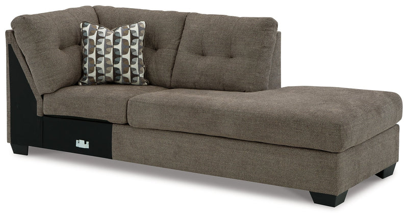 Mahoney Chocolate Right-Arm Facing Corner Chaise - 3100517