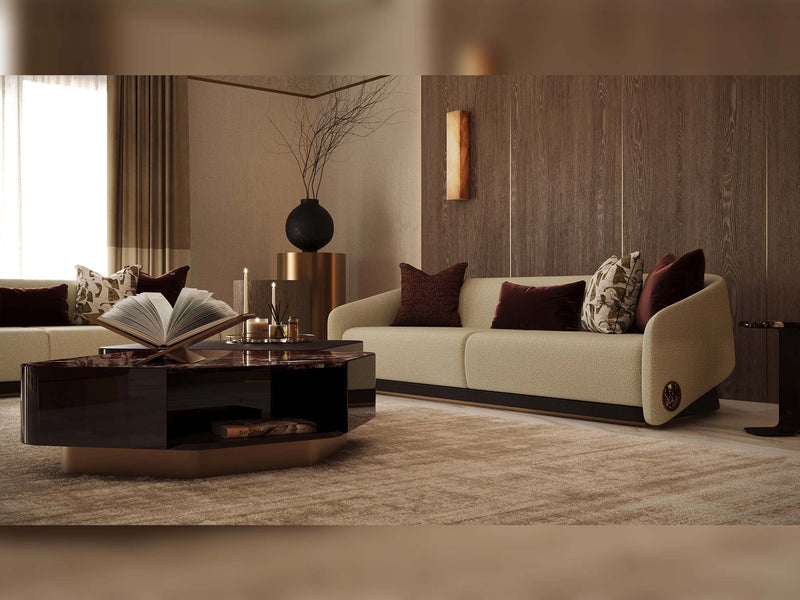 Mahzen 4-pieces (2 Four Seater Sofa & 2 Chair) Livingroom in Cream - 200-GAB-MAH-4411