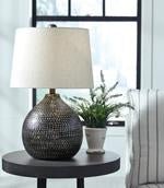 Maire Black/Gold Finish Table Lamp - Gate FurnitureTable Lamp