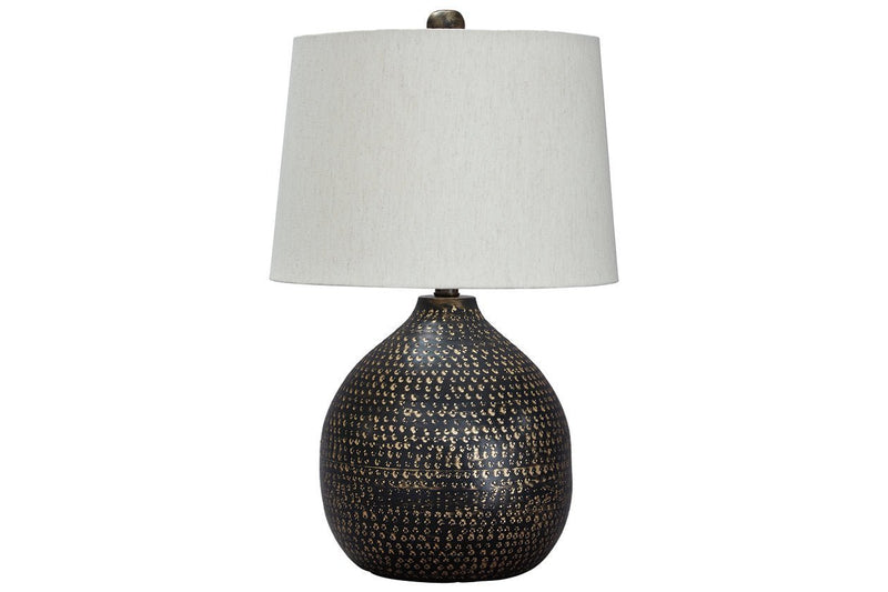 Maire Black/Gold Finish Table Lamp - Lara FurnitureTable Lamp