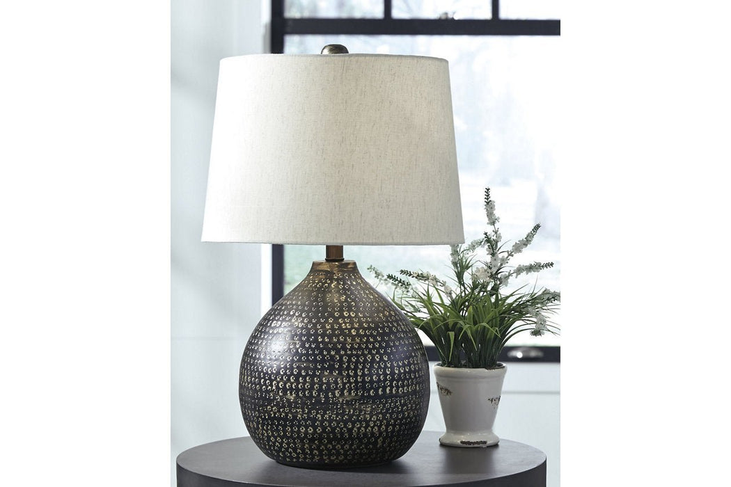 Maire Black/Gold Finish Table Lamp - Gate FurnitureTable Lamp