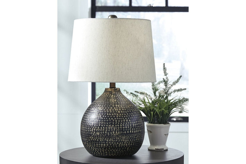 Maire Black/Gold Finish Table Lamp - Lara FurnitureTable Lamp