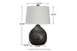 Maire Black/Gold Finish Table Lamp - Gate FurnitureTable Lamp