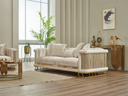 Majeste Stationary Loveseat in Beige - 200-SIM-MAJ-STAR553-2