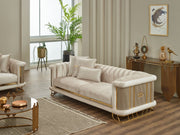 Majeste Stationary Loveseat in Cream - 200-SIM-MAJ-STAR554-2