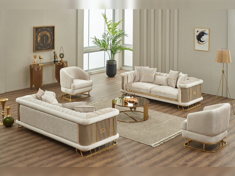 Majeste Stationary Sofa in Beige - 200-SIM-MAJ-STAR553-3