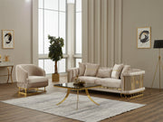 Majeste Stationary Sofa in Cream - 200-SIM-MAJ-STAR554-3