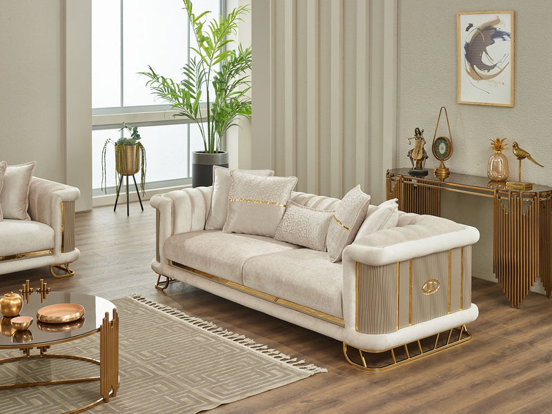 Majeste Stationary Sofa in Cream - 200-SIM-MAJ-STAR554-3