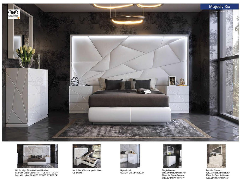 Majesty Bed W/Light Queen - Lara FurnitureQueen Bed