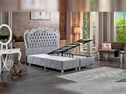 Majesty Storage Bed Fume Without Headboard - King in Grey - 111-MAJ-GRY-200-SB