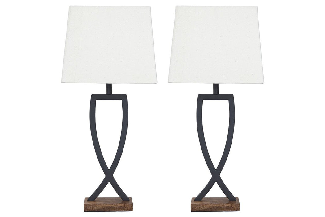 Makara Black/Brown Table Lamp (Set of 2) - Gate FurnitureTable Lamp Pair