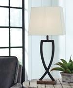 Makara Black/Brown Table Lamp (Set of 2) - Lara FurnitureTable Lamp Pair