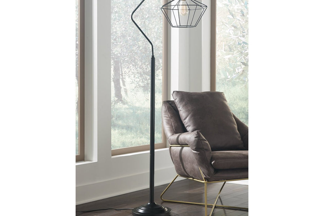 Makeika Black Floor Lamp - L207181 - Lara Furniture