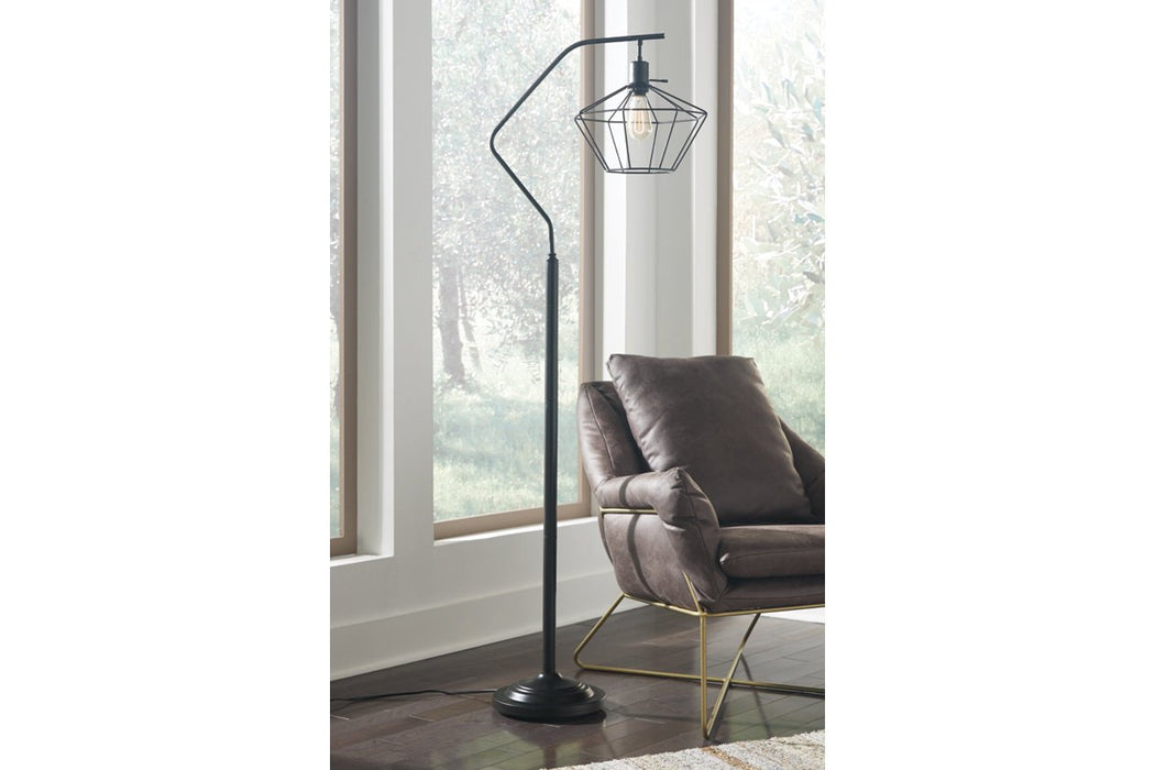Makeika Black Floor Lamp - L207181 - Lara Furniture