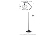 Makeika Black Floor Lamp - L207181 - Lara Furniture