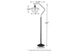 Makeika Black Floor Lamp - L207181 - Lara Furniture