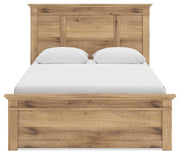 Makidern Queen Panel Bed with Storage, Dresser and Mirror - PCB1170B9
