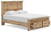 Makidern Queen Panel Storage Bed, Dresser and Mirror - PCB1170B5