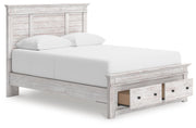 Makidern Queen Panel Storage Bed, Dresser and Mirror - PCB1171B5
