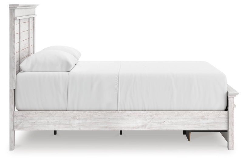 Makidern Queen Panel Storage Bed, Dresser and Mirror - PCB1171B5