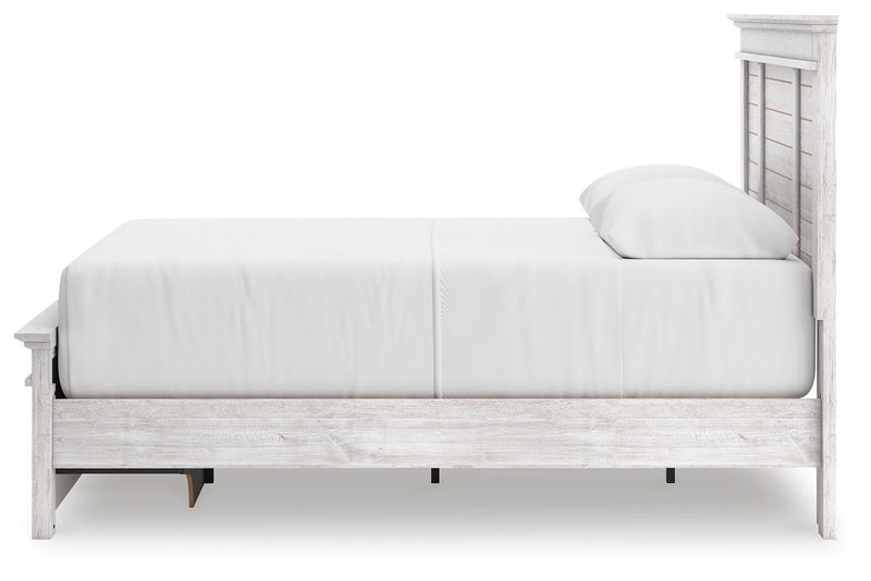 Makidern Queen Panel Storage Bed, Dresser and Mirror - PCB1171B5