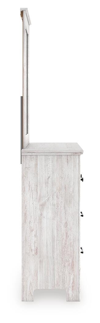 Makidern Queen Panel Storage Bed, Dresser and Mirror - PCB1171B5