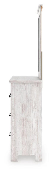 Makidern Queen Panel Storage Bed, Dresser and Mirror - PCB1171B5