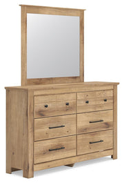 Makidern Tan Dresser and Mirror - PCB1170B1