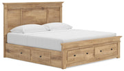 Makidern Tan King Panel Storage Bed - PCB1170B16