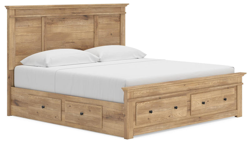 Makidern Tan King Panel Storage Bed - PCB1170B16