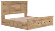 Makidern Tan King Panel Storage Bed - PCB1170B16