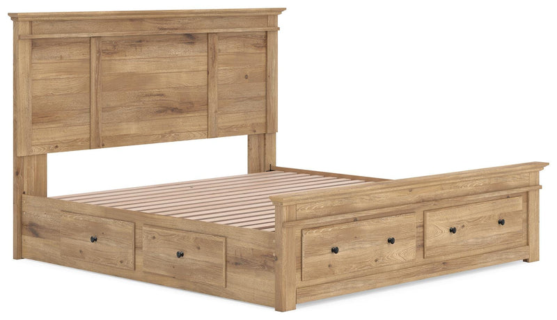 Makidern Tan King Panel Storage Bed - PCB1170B17