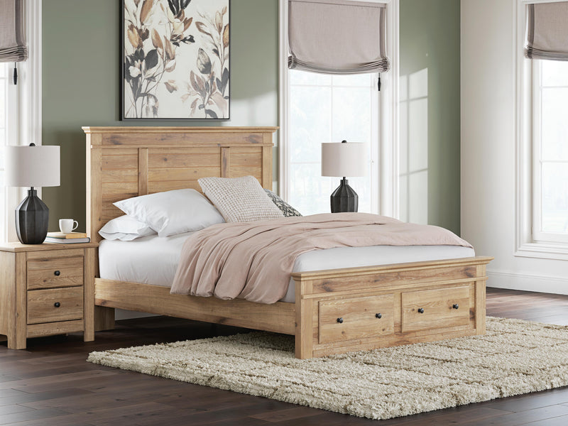 Makidern Tan Queen Panel Storage Bed - PCB1170B4