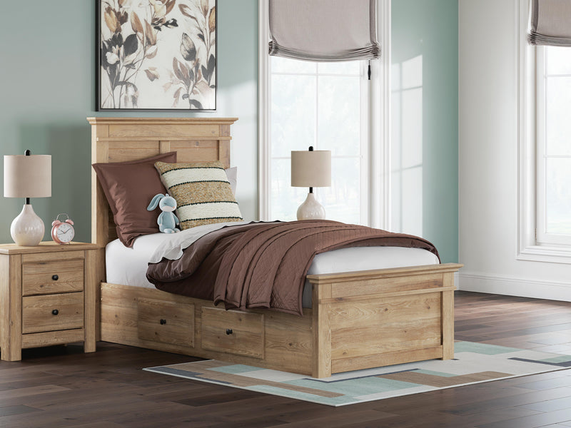 Makidern Tan Twin Panel Storage Bed - PCB1170B26