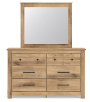 Makidern Twin Panel Storage Bed, Dresser and Mirror - PCB1170B24