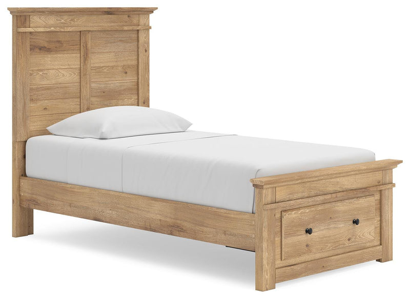 Makidern Twin Panel Storage Bed, Dresser and Mirror - PCB1170B24