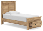 Makidern Twin Panel Storage Bed, Dresser and Mirror - PCB1170B24