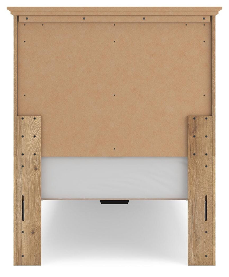 Makidern Twin Panel Storage Bed, Dresser and Mirror - PCB1170B24