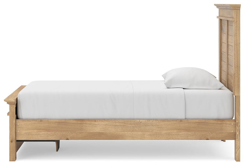 Makidern Twin Panel Storage Bed, Dresser and Mirror - PCB1170B24