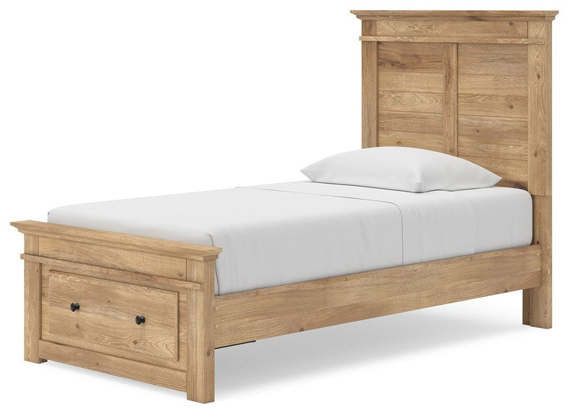 Makidern Twin Panel Storage Bed, Dresser and Mirror - PCB1170B24